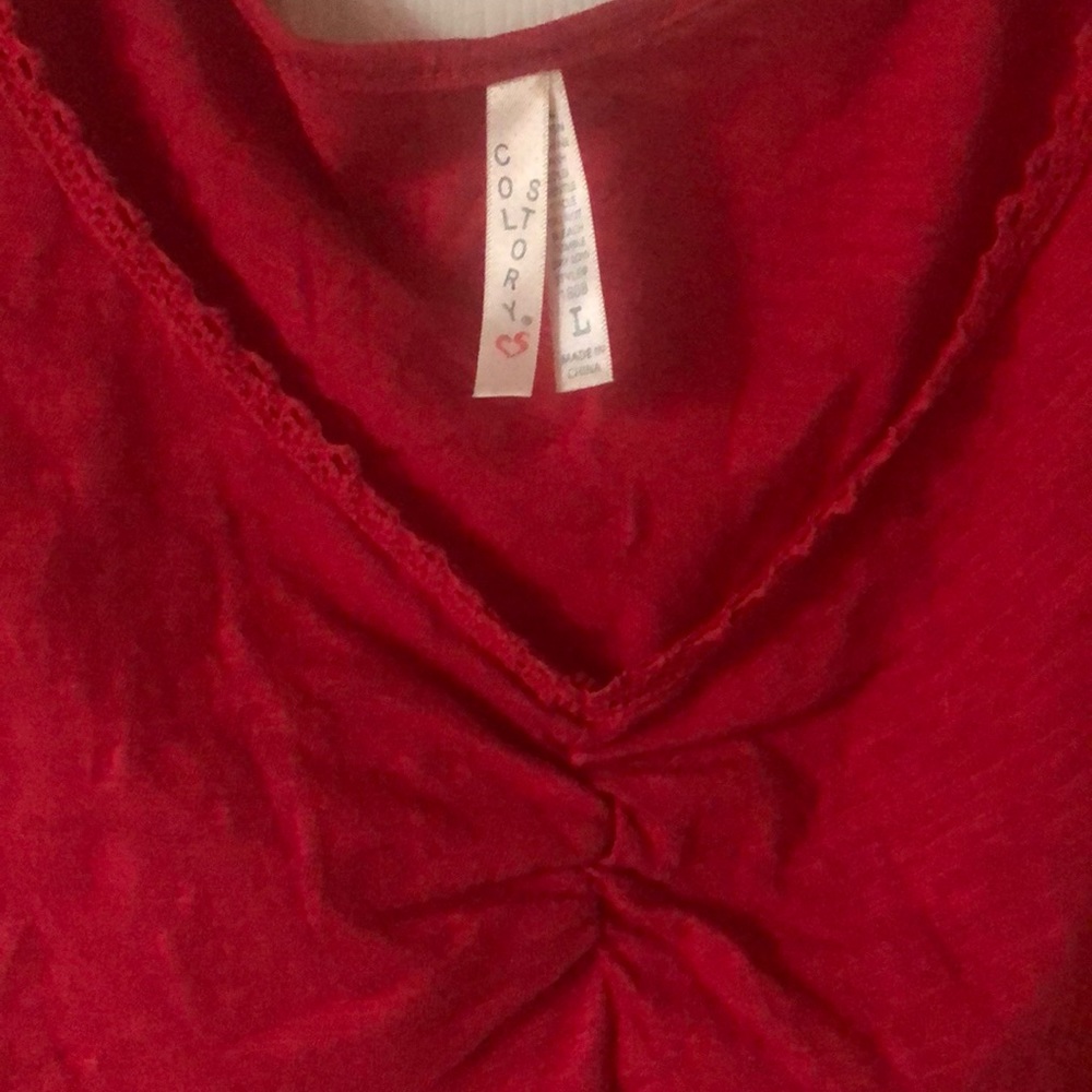 Color Story Red Basic Tee - Picture 2 of 2